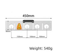 Stainless Steel Positioning Level Tool with Dual-Function Measurement Guides, Anti-Slip Grip and Built-in Outlet Clearance Notch for Electricians and Construction Professionals (Five Locator)