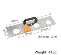 Stainless Steel Positioning Level Tool with Dual-Function Measurement Guides, Anti-Slip Grip and Built-in Outlet Clearance Notch for Electricians and Construction Professionals (Four Locator)