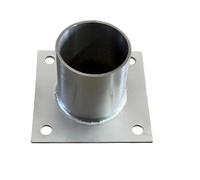 Stainless Steel Post Base Bracket for Mailbox and Railings - 8 Pack, Fits 2.4 to 8 Inch Diameter, Ideal for Decking and Porch Support
