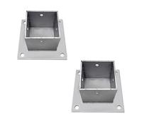 Stainless Steel Post Base for 2x2 to 8x8 Inch Railing - Heavy-Duty Anchors with Fittings for Mailbox, Deck, and Concrete - 2 Pcs, Size 190x190 mm (7.5x7.5 in)
