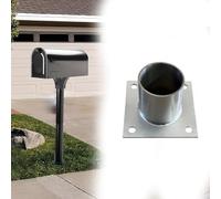 Stainless Steel Post Base for Wood Round Pipe Socket 120mm Diameter 100mm Height Deck and Light Post AnchorSupport Sleeve for Outdoor Use
