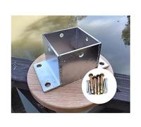 Stainless Steel Post Base Kit2x2 to 8x8 Inch Support for Decks Fences Mailboxes Outdoor Railing Silver Color 90x90 mm (3.54x3.54 in)