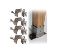 Stainless Steel Post Base Support - 4 Pack Heavy-Duty Anchor Brackets for Mailbox Deck Railing & Pavilion - 151 x 151 x 100 mm Anchor System