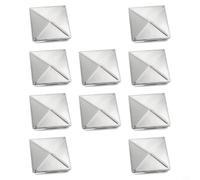 Stainless Steel Post Cap Pyramid Square Cover for Galvanized Steel Pipe 16-100mm Fence Finial(10pcs 80mm)