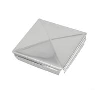 Stainless Steel Post Cap Pyramid Square Cover for Galvanized Steel Pipe 16-100mm Fence Finial(1pcs 80mm)