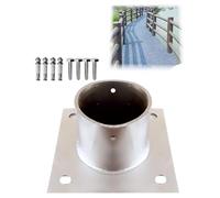 Stainless Steel Post Support Base Plates, 25x30mm Round Anchor for Decks, Pergolas, Railings, Mailboxes & Outdoor Structures