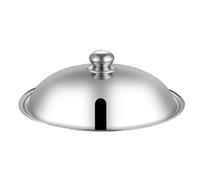 Stainless Steel Pot Cover with Knob,Stainless Steel Pan Lid,Frying Pan Cover Replacement,for Woks Soup Pots(32cm-Steel Handle)