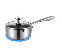 Stainless Steel Pot - Milk Warmer Pot | Soup Container | Nonstick Honeycomb Pattern Cookware | Boiling Utensil with Lid Rust-Proof for Cafe Commercial Brewing Steaming Serving Baking Kitchen