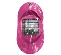 Stainless Steel Potato Chipper & Vegetable Cutter - 6x6 Grid for 1 Inch Square Fries, 10cm x 19cm, with Ergonomic Handle (Green + Magenta)