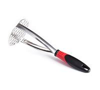 Stainless Steel Potato Crusher Ricer Potatoes Garlic Mud Masher Press Smooth Mashed Vegetable Fruit Tools Kitchen Gadget Metal Potato Masher Ricer Stainless Steel Professional Kitchen Tool Easy to Non