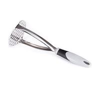Stainless Steel Potato Crusher Ricer Potatoes Garlic Mud Masher Press Smooth Mashed Vegetable Fruit Tools Kitchen Gadget Metal Potato Masher Ricer Stainless Steel Professional Kitchen Tool Easy to Non