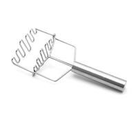 Stainless Steel Potato Masher - Double Layer Food Mashing Tool, Ergonomic Kitchen Accessory | Masher for Avocado, Beans, Boiled Potatoes, Vegetable Blending, Handheld Utensil for Home Use Cooking