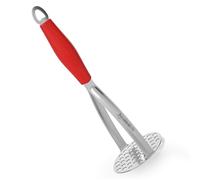Stainless Steel Potato Mashers, Joyoldelf Baby Food Masher with Non Slip Handle for Mashed Potatoes, Jam, Vegetables and Fruits (Red)