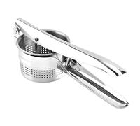 Stainless Steel Potato Ricer - Heavy-Duty Masher & Press with Non-Slip Silicone Handle for Smooth Mashed Potatoes & Purees