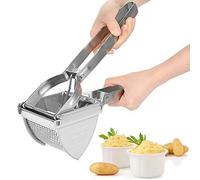 Stainless Steel Potato Ricer, Mashed Potatoes Potato Masher with Non-Slip Handles, Rustproof Spaetzle Press Potato Chopper for Mashed Potatoes, Fruit Juices, Vegetable Porridge