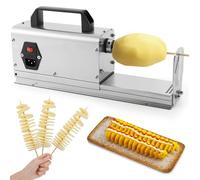 Stainless Steel Potato Slicer, Electric Potato Tornado Spiral Slicer, 3 in 1 Automatic Twisted-Potato Cutter Machine, Vegetable Cutting Machine, for Home Commercial Use