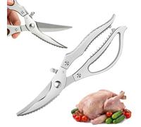 Stainless Steel Poultry Shears, Heavy Duty Sharp Kitchen Scissors for Chicken Duck Fish Meat Poultry Scissors, Multi-Purpose Food & Vegetables Cooking Shears with Anti-Slip Handle, Dishwasher Safe