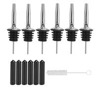 Stainless Steel Pourer Silicone Classic Bottle Pour Liquor Dust Cap Brush Wine Opener