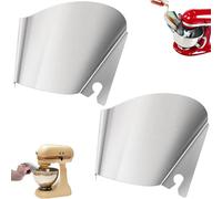 Stainless Steel Pouring Shield, 2025 Upgraded Splash Guard, Pouring Chute Stand Mixer Replacement Pourings Shield - Fits Mixer Tilt-Head 3.5 Qt & 5 Qt Glass Bowls - Easy Clean & Durable Design (2 Set)