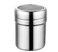 Stainless Steel Powder Shaker - Fine Mesh Sieve Bottle with Protective Lid, Multifunctional Dispenser, Kitchen Baking Tool | Controlled Sprinkle Container For Flour Sugar, Cocoa Seasoning,