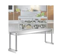 Stainless Steel Prep Table - Commercial Kitchen Worktable with Adjustable Height, Heavy Duty Metal Workstation for Restaurant and Home