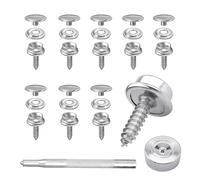 Stainless Steel Press Stud Snap Fasteners Kit 62 Piece,15mm Marine Grade Canvas Snap Buttons for Boat Bag Leather DIY Craft, Durable and Rust-Resistant for Outdoor Use Craft Projects