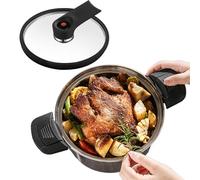 Stainless Steel Pressure Cooker,Fast Cooking Pot Home Cookware - Thick Ergonomic Stewing System Accessories for Family Friends Coworkers Gatherings and Everyday Meals