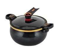 Stainless Steel Pressure Cooker, Micro Pressure Cooke, Non-Stick Pot, Microwave Kitchenware, 8L/8.45Qt Multi-Function Micro Pressure Cooking Pot for Open Fire, Induction Cooker(BLACK)