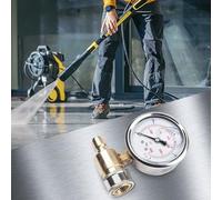 Stainless Steel Pressure Gauge, 38 Inch Quick Insert, Reliable Readings up to 5000 PSI for High Demand Environments and Applications
