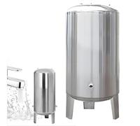 Stainless Steel Pressure Tank, Vertical Water Storage Container for Well Pump, Durable Bladder Tank with Complete Mounting Kit, 100L Capacity