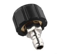 Stainless Steel Pressure Washer Adapter M22 14mm to 1/4 | M22 14mm male to 1/4 inch female, instant click system, stainless steel core, black ABS body, fits petrol washers