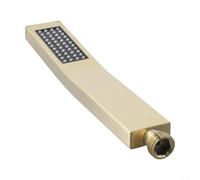 Stainless Steel Pressurized Shower Head Handheld High Pressure Water Saving Shower with 44 Small Holes Standard Four Way Interface for Comfortable Skin Care 22x(Gold-2)