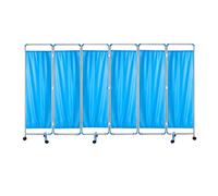 Stainless Steel Privacy Screen,3-6 Panels Ward Partition,Foldable Room Divider with 360° Wheels,for Office Beauty Salons Hospitals