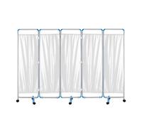 Stainless Steel Privacy Screen,3-6 Panels Ward Partition,Foldable Room Divider with Lockable Wheels,for Office Beauty Salons Hospitals