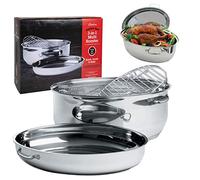 Stainless Steel Professional Grade Multi Roaster - Four Cookware Products in One, Including Extra Large Roaster