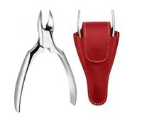 Stainless Steel Professional Nail Clippers for Men Silver Eagle Nose Pliers Suitable for Thick Hard Nails Nail Groove Forceps,with Red Bag