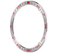 Stainless Steel Protective Bezels Rings, Silver Red SOLAR 51MM