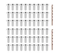 Stainless Steel Protector Sleeve, 60Pack 5/32 Inch, Cable Deck Railing Kit, Cable Railing Protector Sleeve For Wood Posts Wire Rope Cable DIY Balustrade
