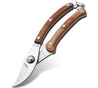 Stainless Steel Pruning Shears, with Wooden Handle Sharp Pruning Scissors, Garden Tools for Garden Bonsai Tree Branch Every Family Shears