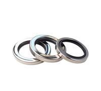 Stainless Steel PTFE Double Lip Oil Seal - High-Temperature Resistant Sealing Ring for Compressors and Machinery - 1pc(40x65x7mm)