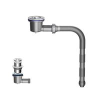 Stainless Steel Pull-Up Sink Drain with Double-Layer Filter Basket 40mm 50m | Built automatic closure valve seals the drain when not use, blocking odours and keeping your kitchen hygienic.