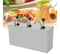Stainless Steel Pump Sauce Dispenser Dispenser Spice Dispenser Catering Ketchup Dispenser Mustard Ketchup Dispenser Pump (4L/3x4L) (3x4L)