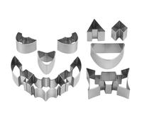 Stainless Steel Pumpkin Carving Tool Set | Halloween Multiple Set Sizes Baking Use: DIY Molds(Set of 10)