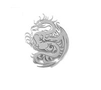 Stainless Steel Punk Style Hollow Wing Dragon stainless steel Pterosaur Brooch Party accessaries, One Size, Stainless Steel, gem na