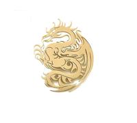 Stainless Steel Punk Style Hollow Wing Dragon stainless steel Pterosaur Brooch Party accessaries, One Size, Stainless Steel, gem na