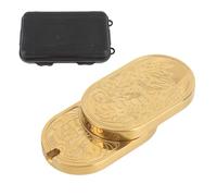 Stainless Steel Push Card Slider Toy with Dragon Pattern - Metal Fingertip Stress Relief Slider for Adults and Kids, Compact Design with Lanyard Hole