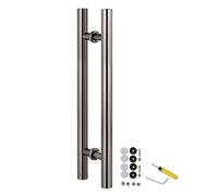 Stainless Steel Push/Pull Cabinet Handles Set for Barn Doors Modern Design for Office Showers and Bar Doors Double Sided Pulls Available in Various Lengths (24/32/40/47/59 inch)