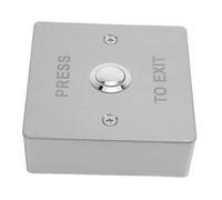Stainless Steel Push to Exit Door Access Button for Commercial Exits | Wall Mounted Pressure Switch, Silver Finish, for Control Panels and Electric Door Strikes