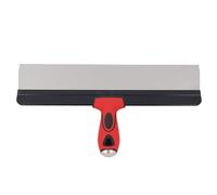 Stainless Steel Putty Cutter Drywall Taping with Non Slip Soft Handle,Threaded End Can Be Attached to Extension Pole, Stainless Blade Ideal for Skimming and Smoothing Walls