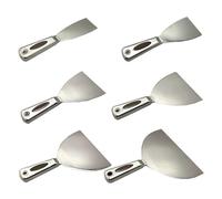 Stainless Steel Putty Knife Paint Tool Plaster Filling Spatula Scraper for Wall Decoration Construction Hand Tool (1 Set/ 6PCS)